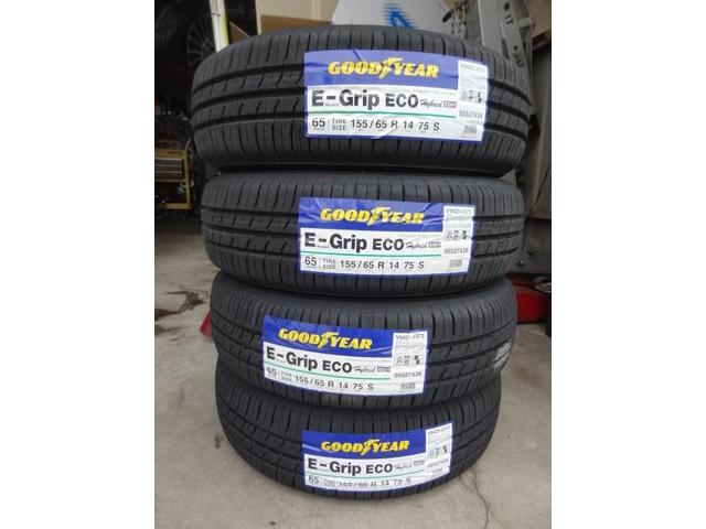 ブログNo.３　日産ルークス　B21A　タイヤ組み替え　ひび割れ　摩耗　経年劣化　１５５/６５/１４　広島　廿日市市
