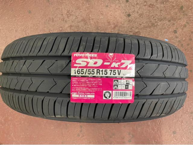 ekカスタム　ekワゴン　タイヤ交換　B11W　SD-ｋ7　トーヨータイヤ　165/55Ｒ15　下関市　山口県　大和町　