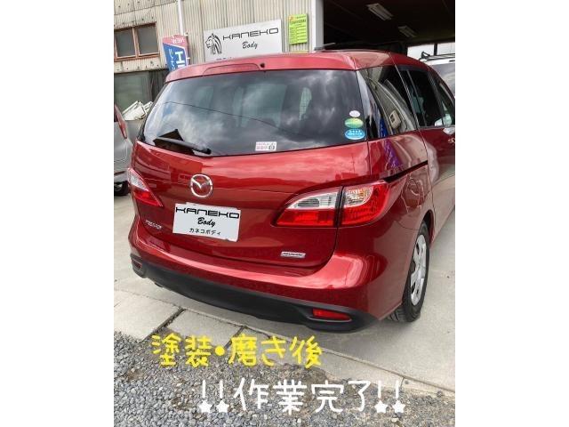 MAZDA プレマシー　バックドア　リアバンパー　板金塗装修理
【広島　安佐北区　安佐南区　安芸高田　可部　三入　亀山　南原　大林　吉田】