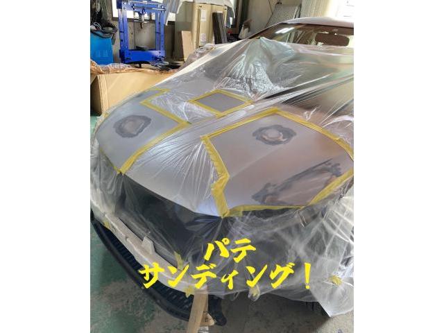 トヨタ　カローラアクシオ　
ボンネット　板金塗装修理
フェンダー　フロントバンパー　新品塗装交換作業
【広島　安佐北区　安芸高田　安佐南区　可部　三入　亀山　南原　大林　吉田　高陽　八木　緑井】