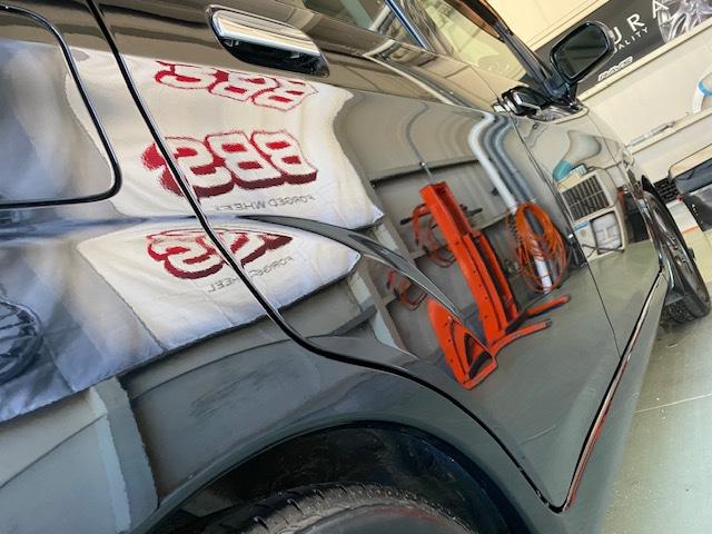 スバル　ステラ　ボディコーティング！！【山口県　周南市　タイヤ・ホイール・ナビ・ドライブレコーダー等のパーツ取付・販売をしております！愛車のカスタムや修理等も大歓迎受付中！お気軽に　エスエスクルー　へお問合わせ下さい！】