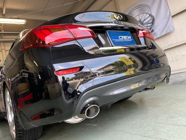 日産　フーガ　マフラー交換【山口県　周南市　タイヤ・ホイール・ナビ・ドライブレコーダー等のパーツ取付・販売をしております！愛車のカスタムや修理等も大歓迎受付中！お気軽に　エスエスクルー　へお問合わせ下さい！】