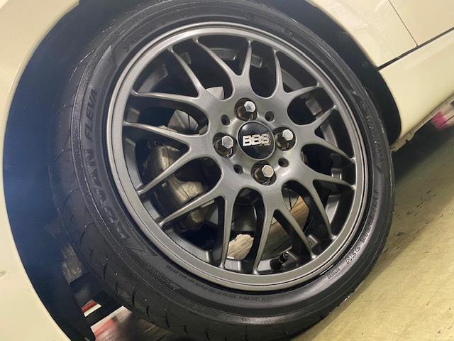 ダイハツ　コペン　タイヤ交換【山口県　周南市　タイヤ・ホイール・ナビ・ドライブレコーダー等のパーツ取付・販売をしております！愛車のカスタムや修理等も大歓迎受付中！お気軽に　エスエスクルー　へお問合わせ下さい！】