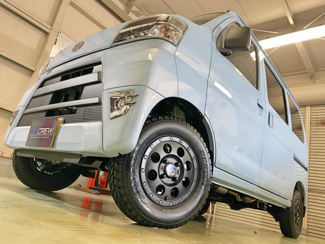 アゲ系　ハイゼットカーゴ【山口県　周南市　タイヤ・ホイール・ナビ・ドライブレコーダー等のパーツ取付・販売をしております！愛車のカスタムや修理等も大歓迎受付中！お気軽に　エスエスクルー　へお問合わせ下さい！】