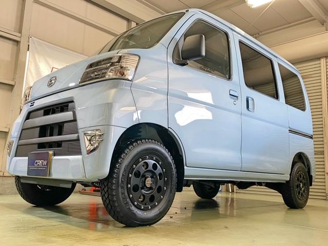 アゲ系　ハイゼットカーゴ【山口県　周南市　タイヤ・ホイール・ナビ・ドライブレコーダー等のパーツ取付・販売をしております！愛車のカスタムや修理等も大歓迎受付中！お気軽に　エスエスクルー　へお問合わせ下さい！】