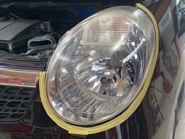 MRワゴン ヘッドライトスチーマー施工 ヘッドライトクリーニング