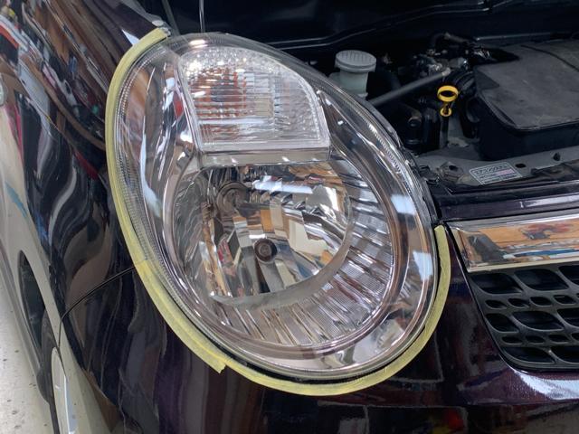 MRワゴン ヘッドライトスチーマー施工 ヘッドライトクリーニング