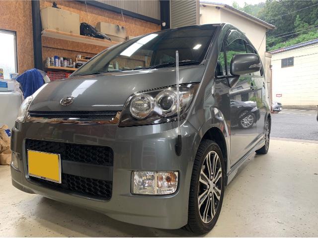 ムーヴカスタム ヘッドライトスチーマー施工