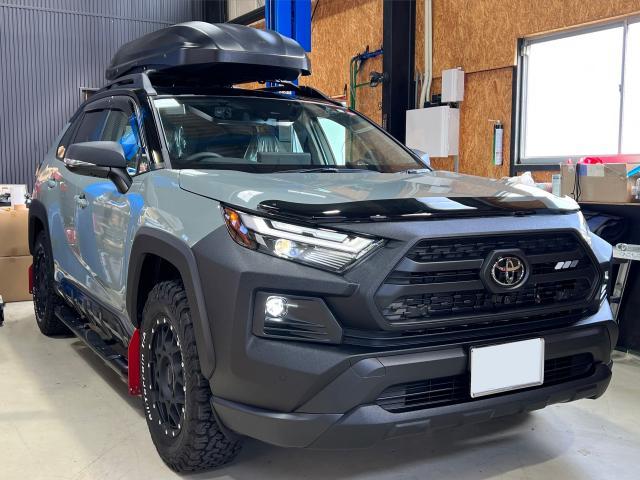 RAV4  後期ハイブリッド車純正ヘッドライト加工　ガソリン車ポン付け仕様　取り付け