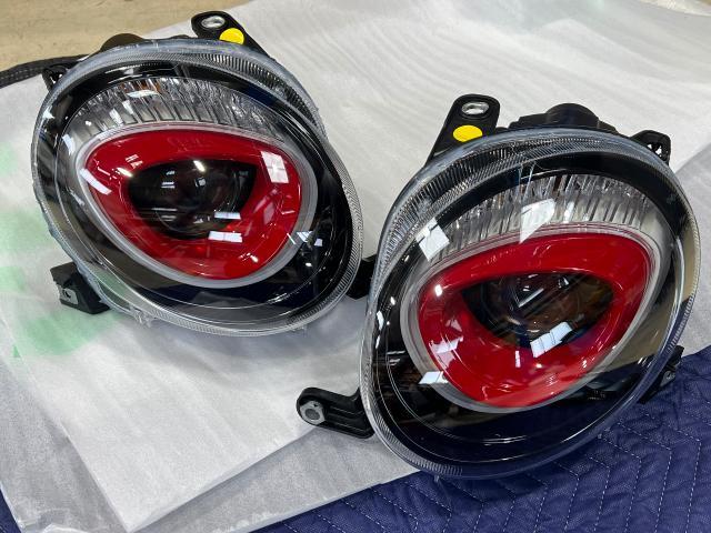 フィアット500 純正ヘッドライト　インナー塗装