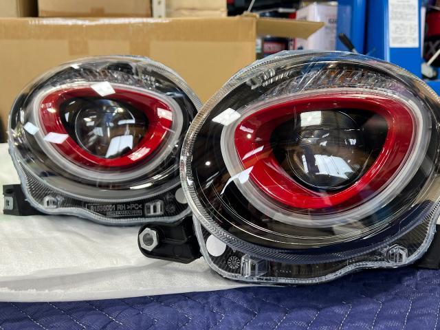 フィアット500 純正ヘッドライト　インナー塗装