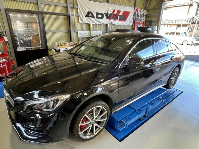 ベンツ　ＡＭＧ　ＣＬＡ４５　シューティングブレイク　タイヤ組替え　バランス　スタッドレス　米子市　淀江