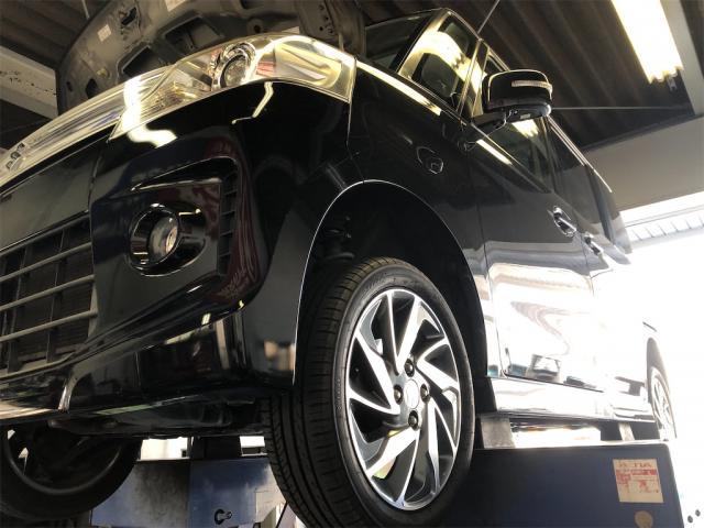 スズキ　スペーシアカスタム　ダイハツ　ムーヴ　車検　整備【岡山県　岡山市南区で持込でのタイヤ交換・ドライブレコーダー・ナビ等のパーツ取付・コーティング施工・車検・修理の事なら”オートサービス坪井石油”へ！】
