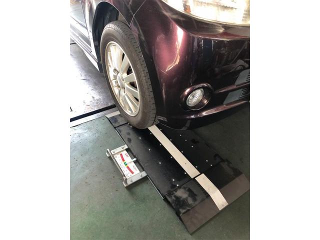 スズキ　スペーシアカスタム　ダイハツ　ムーヴ　車検　整備【岡山県　岡山市南区で持込でのタイヤ交換・ドライブレコーダー・ナビ等のパーツ取付・コーティング施工・車検・修理の事なら”オートサービス坪井石油”へ！】
