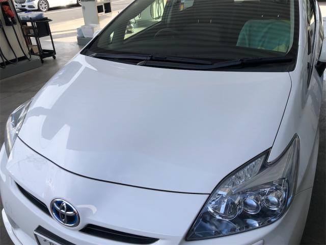 トヨタ　マークX　洗車　コーティング施工・プリウス　ヘッドライトリペアコーティング【岡山県　岡山市南区で持込でのタイヤ交換・ドライブレコーダー・ナビ等のパーツ取付・コーティング施工・車検・修理の事なら”オートサービス坪井石油”へ！】