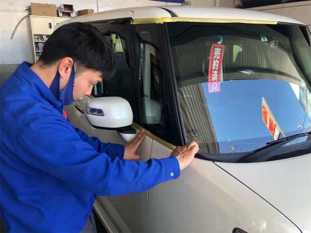 ホンダ　N-BOX　磨き・修理見積と買替のご提案【岡山県　岡山市南区で持込でのタイヤ交換・ドライブレコーダー・ナビ等のパーツ取付・コーティング施工・車検・修理の事なら”オートサービス坪井石油”へ！】