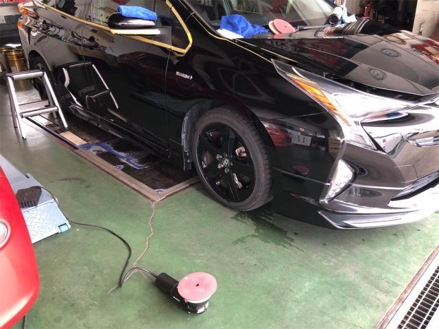 トヨタ　プリウス　納車【岡山県　岡山市南区で持込でのタイヤ交換・ドライブレコーダー・ナビ等のパーツ取付・コーティング施工・車検・修理の事なら”オートサービス坪井石油”へ！】