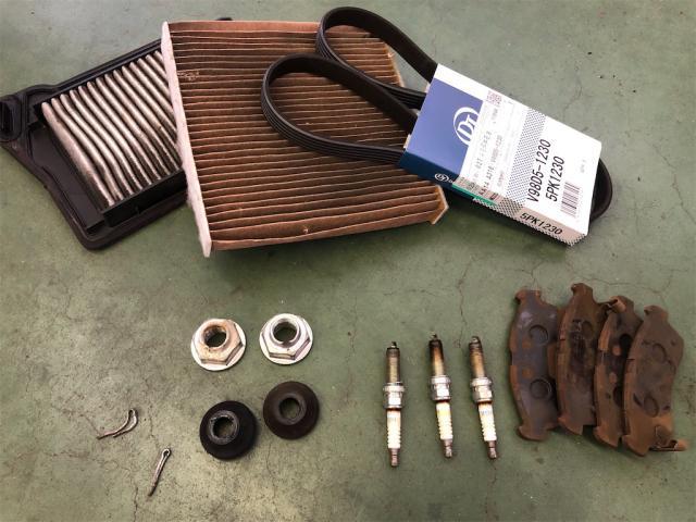 ニッサン　モコ　車検　整備【岡山県　岡山市南区で持込でのタイヤ交換・ドライブレコーダー・ナビ等のパーツ取付・コーティング施工・車検・修理の事なら”オートサービス坪井石油”へ！！