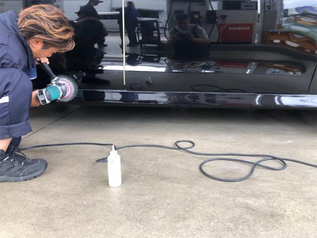 ホンダ　ステップワゴンスパーダ　コーティング　施工【岡山県　岡山市南区で持込でのタイヤ交換・ドライブレコーダー・ナビ等のパーツ取付・コーティング施工・車検・修理の事なら”オートサービス坪井石油”へ！】