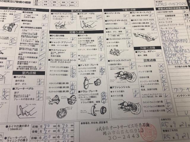 ダイハツ　ミラの納車整備！【岡山県　岡山市南区で持込でのタイヤ交換・ドライブレコーダー・ナビ等のパーツ取付・コーティング施工・車検・修理の事なら”オートサービス坪井石油”へ！！