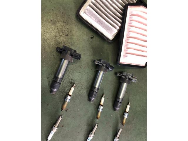 スズキ　ワゴンＲ　タイヤ交換　その他各所メンテナンス【岡山県　岡山市南区で持込でのタイヤ交換・ドライブレコーダー・ナビ等のパーツ取付・コーティング施工・車検・修理の事なら”オートサービス坪井石油”へ！！