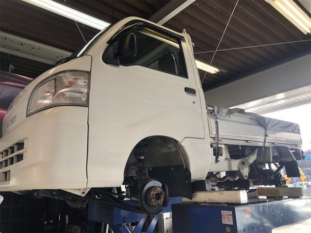 ダイハツ　ハイゼット　スズキ　エブリィ　車検　整備【岡山県　岡山市南区で持込でのタイヤ交換・ドライブレコーダー・ナビ等のパーツ取付・コーティング施工・車検・修理の事なら”オートサービス坪井石油”へ！！