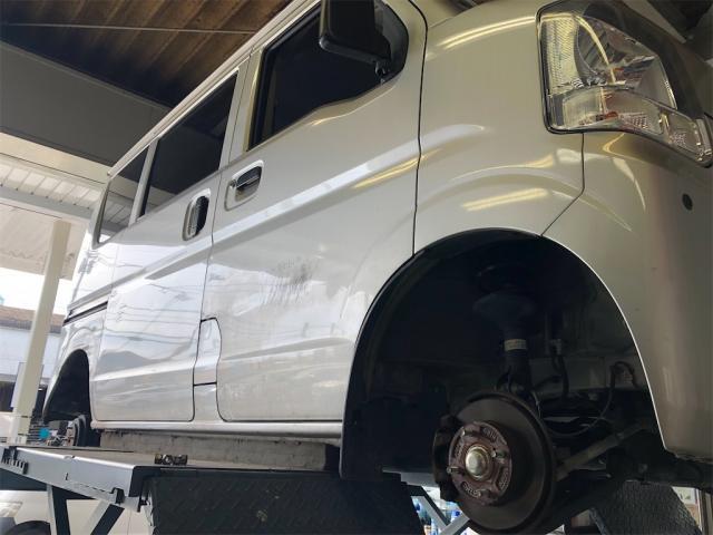 ダイハツ　ハイゼット　スズキ　エブリィ　車検　整備【岡山県　岡山市南区で持込でのタイヤ交換・ドライブレコーダー・ナビ等のパーツ取付・コーティング施工・車検・修理の事なら”オートサービス坪井石油”へ！！