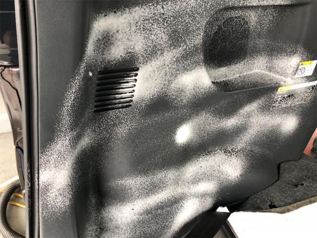 マツダ　フレアワゴン　室内クリーニング　ボディ磨き【岡山県　岡山市南区で持込でのタイヤ交換・ドライブレコーダー・ナビ等のパーツ取付・コーティング施工・車検・修理の事なら”オートサービス坪井石油”へ！！