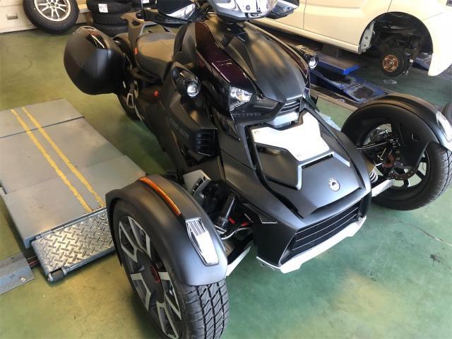 カンナム　ライカー　新規登録【岡山県　岡山市南区で持込でのタイヤ交換・ドライブレコーダー・ナビ等のパーツ取付・コーティング施工・車検・修理の事なら”オートサービス坪井石油”へ！！