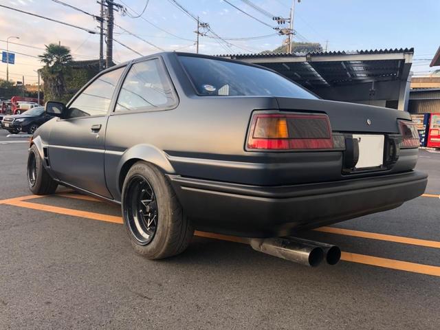 トヨタ　AE８６　マッドネイビー　オールペイント　施工【福山市・井原市でお車の修理・整備・車検・パーツ取付なら(株)備後板金へお任せください！！】