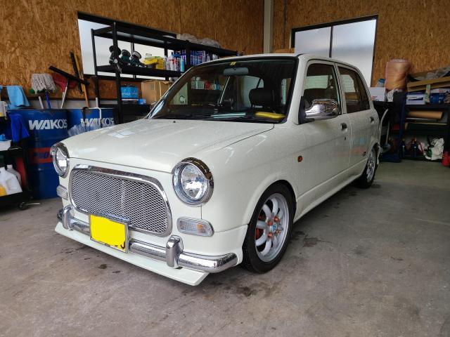 DAIHATSU ミラジーノ　L700S 持込み　フロントチンスポ取り付け　整備　持込み　岡山市北区　岡山市南区　岡山市中区　岡山市東区　都窪郡　早島町　倉敷市　玉野市　　