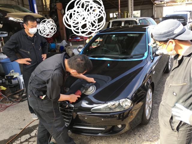 磨き　アルファロメオ　コーティング　総社市　岡山市北区　岡山市南区　岡山市中区　岡山市東区　倉敷市　吉備中央町　高梁市