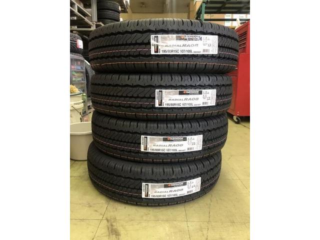 神辺店！ キャラバン 195/80R15 107/105L ハンコック 4本 タイヤ交換！ワンボックスカーもツーエルにお任せください(^^)/【広島県 福山市 箕島町 神辺町 岡山県 井原市 笠岡市 倉敷市 】（19580R15）