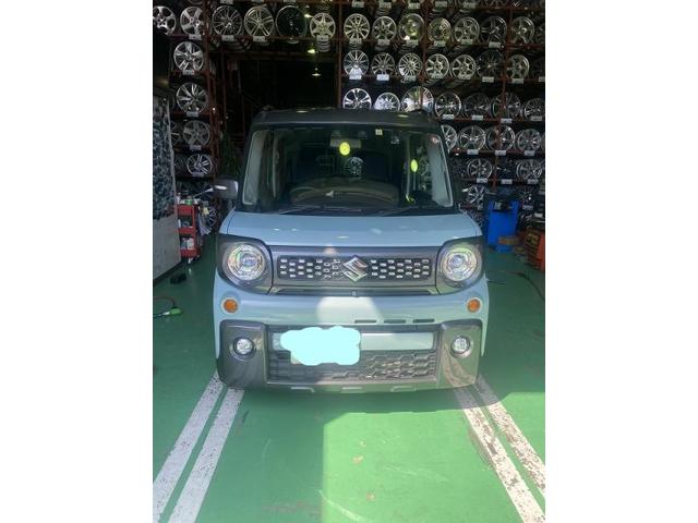 箕島店！スズキスペーシア！ 14インチ 社外ホイール交換！中古アルミホイールもツーエルにお任せください(^^)/【広島県 福山市 箕島町 神辺町 岡山県 井原市 笠岡市 倉敷市 】ナット 部品 買取 155/65R14 165/55R14