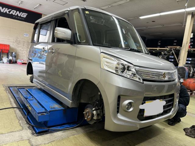 ツーエル 神辺店！スズキ スペーシアカスタム 155/65R14 TOYOタイヤ交換！スタッドレスもツーエルにお任せください(^^)/【広島県 福山市 福山駅 西桜町 箕島町 神辺町 岡山県 井原市 笠岡市 倉敷市 山手町 駅家町】冬タイヤ