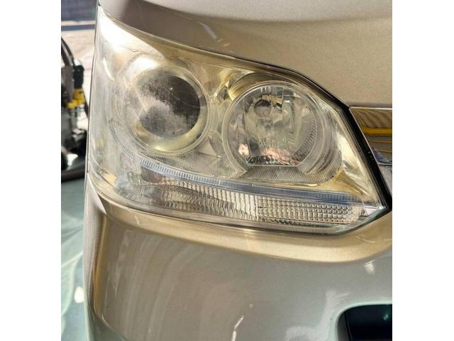 ダイハツ　ムーヴ　ヘッドライトリペア　磨き＆コーティング施工【福山市・井原市・府中市　持込でのタイヤ交換・ドライブレコーダー取付など各種パーツ取付大歓迎受付中！もちろん修理・メンテナンス・車検・整備もカーテックへ！】