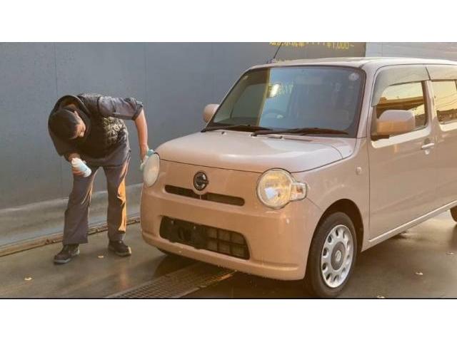 ダイハツ　ミラココア　ヘッドライトリペア　磨き＆コーティング施工【福山市・井原市・府中市　持込でのタイヤ交換・ドライブレコーダー取付など各種パーツ取付大歓迎受付中！もちろん修理・メンテナンス・車検・整備もカーテックへ！】