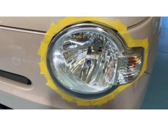 ダイハツ　ミラココア　ヘッドライトリペア　磨き＆コーティング施工【福山市・井原市・府中市　持込でのタイヤ交換・ドライブレコーダー取付など各種パーツ取付大歓迎受付中！もちろん修理・メンテナンス・車検・整備もカーテックへ！】