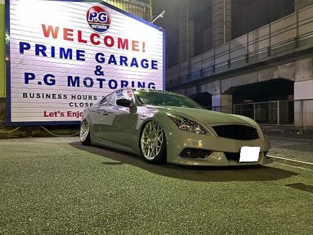 インフィニティ　G37　エアサス取付