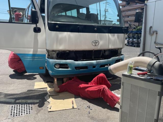 マイクロバスリメイク（田頭）【尾道市　福山市　三原市でお車の整備・車検・メンテナンス・修理/ 板金・塗装　全部マルっと　カープランニング広島　へまかせんさい！！】