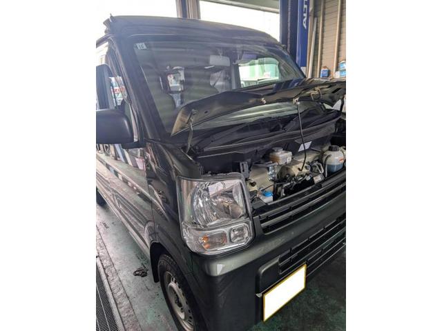 スズキ　エブリイ　スタッドレスタイヤ交換　一年点検　オイル＆オイルエレメント交換【鳥取市　湯梨浜町　三朝町　智頭町　八頭町　岩美町　タイヤ交換　各種パーツ取付　車検　修理　メンテナンスの事ならケイハピネスへ！】