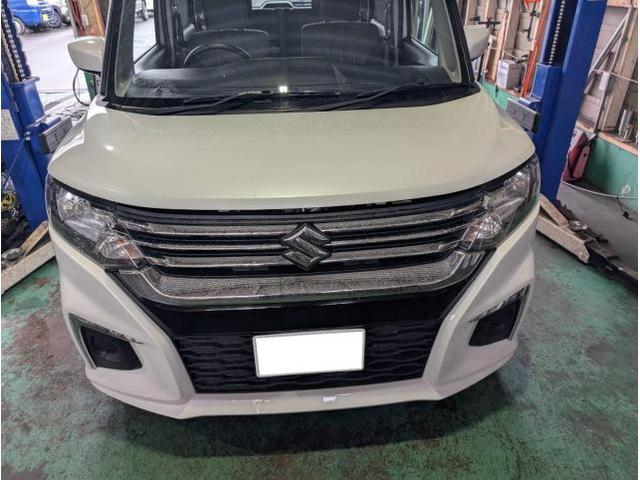 スズキ　ソリオ　エアコンがきかない・・・コンデンサ交換修理【鳥取市　湯梨浜町　三朝町　智頭町　八頭町　岩美町　タイヤ交換　各種パーツ取付　車検　修理　メンテナンスの事ならケイハピネスへ！】