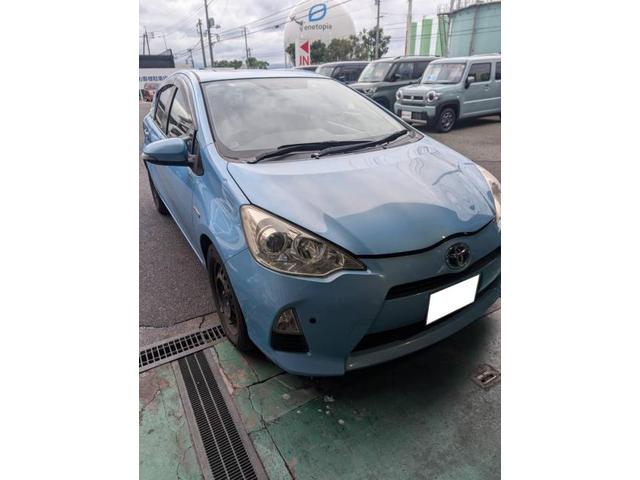 トヨタ　アクア　車検整備【鳥取市　湯梨浜町　三朝町　智頭町　八頭町　岩美町　タイヤ交換　各種パーツ取付　車検　修理　メンテナンスの事ならケイハピネスへ！】