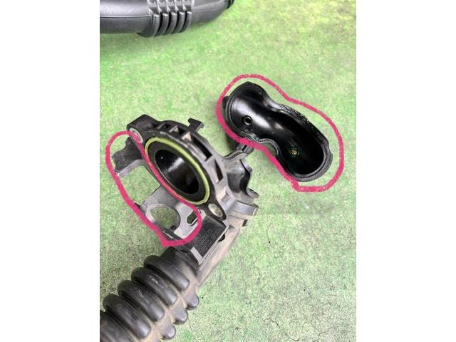 ルノー カングー 吸排気系修理・整備 エアーダクト エンジンが吹かない ブースト圧異常 エアーダクト割れ 下関市 幡生駅 車検 点検 修理 取付