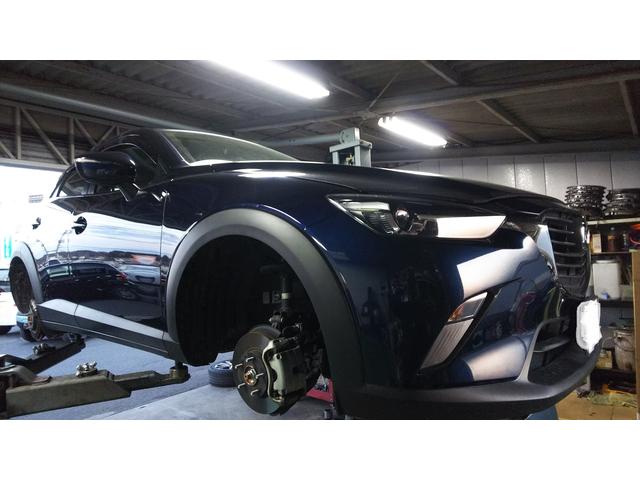 マツダ　CX-3　車検整備（ナビ・ドラレコ・部品持ち込み取り付け対応　自動車整備　鈑金塗装　12か月点検　車検　オイル交換　レンタカーはさのオートセンター） 