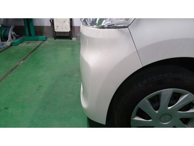 タント　フロントバンパー　キズ修理（総社市　倉敷市　真備町　岡山市　高梁市　新車中古車販売　自動車　整備　修理　鈑金塗装　事故修理　12か月点検　車検　オイル交換　シートクリーニング　レンタカー パーツ持ち込みはさのオートセンター）