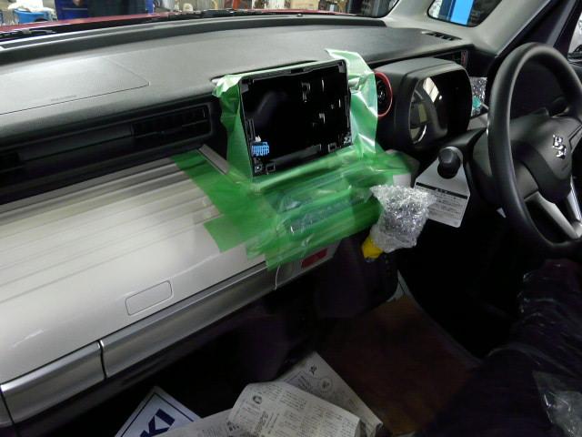 スズキ・スペーシア・MK53S・メモリーナビ・バックカメラ取付　岡山市北区
東新町　南区　東区　中区