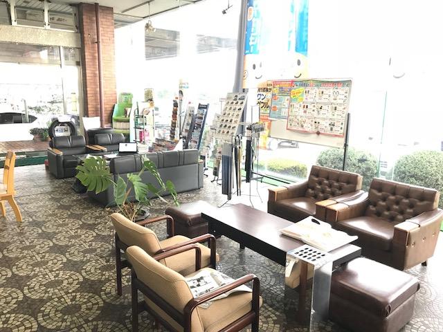 作業中快適にお待ち頂ける様いつもキレイにしています