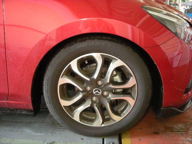 デミオの車高調取り付け