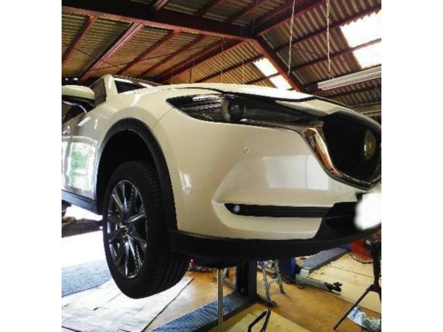 マツダ、CX-5持ち込み、オイル交換実施、熊本市北区清水亀井町南区西区東区中央区その他地域の方も大歓迎です部品持ち込み取り付けナビ、ドラレコその他電装品何でも御相談下さい代車無料自社板金中古車販売注文販売